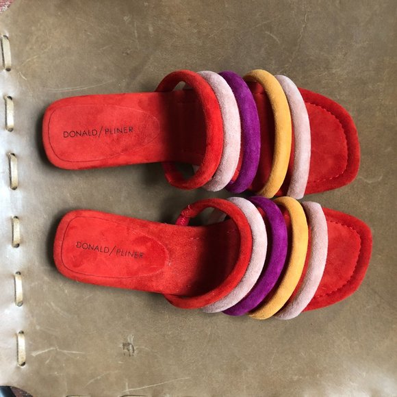 Donald J. Pliner Multicolor Strappy Sandals Suede - Picture 2 of 4